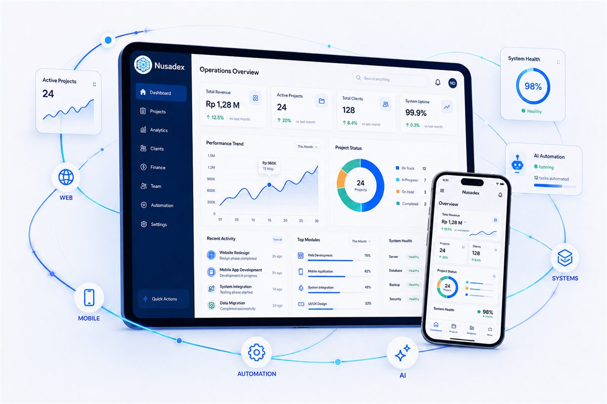 Preview dashboard Nusadex